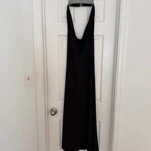 Black Halter Midi dress, S